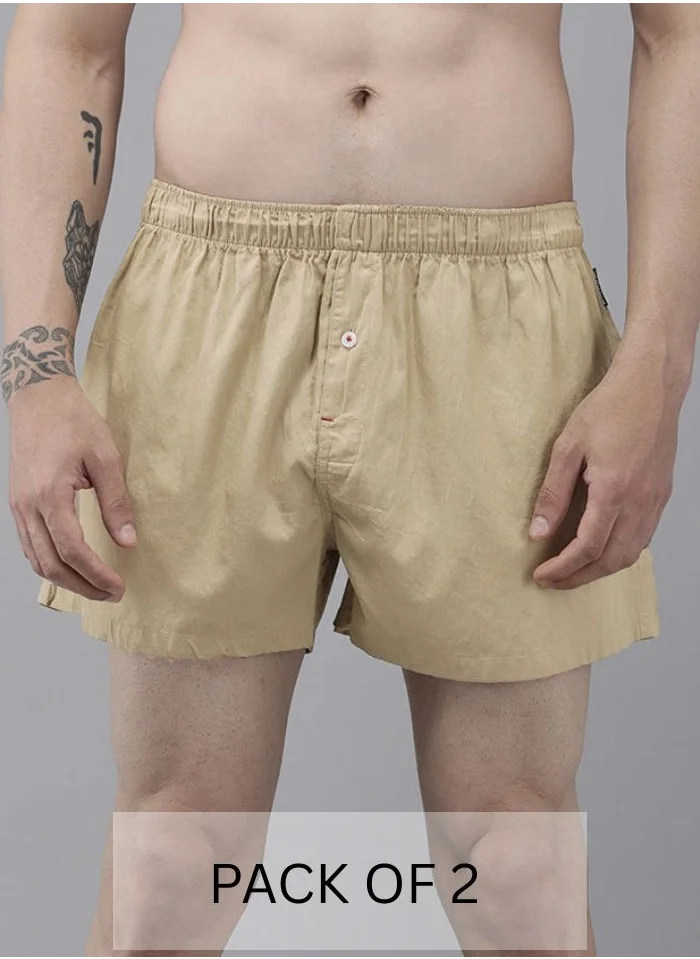 ذا بير هاوس Mens Cotton Boxers Multipack Soft Breathable Underwear for Men Loose Fit Comfortable Boxer Shorts for Daily Wear
