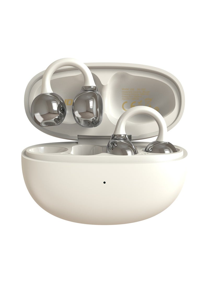 DUDAO U20 Open Ear Ring True Open Ear Headphones – Clip-On Bluetooth 5.4 OWS Earphones with Ultra-Low Latency, Titanium Alloy Wire, Noise-Cancelling, 30H Battery Life, Lightweight 4.9g - Image 1