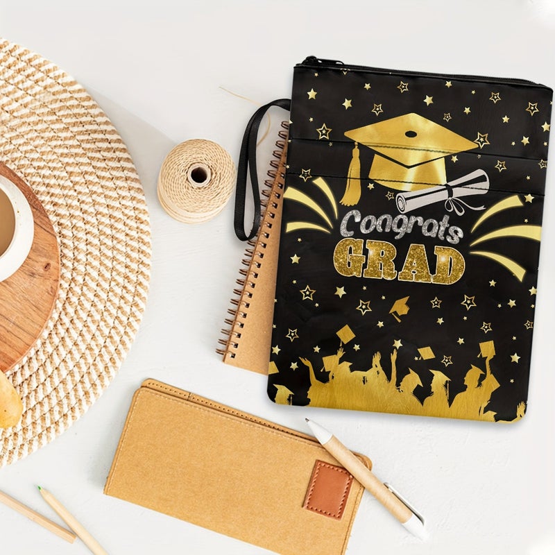 Congratulation Print Book Sleeve Washable Fabric Book Cover For Adult Teacher Back To School - Image 4