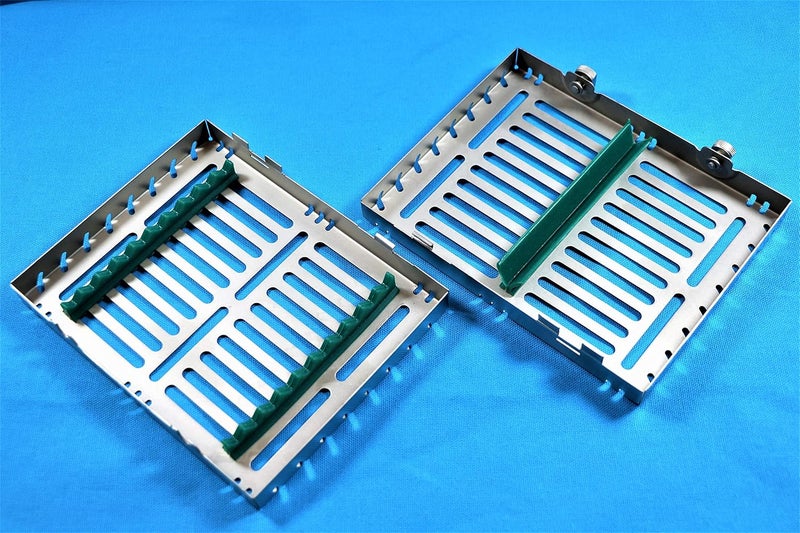 CYNAMED Premium German Stainless 1 Heavy Duty Dental Autoclave Sterilization Cassette Box Tray for 10 Instruments Double Button Type Detachable - Image 5