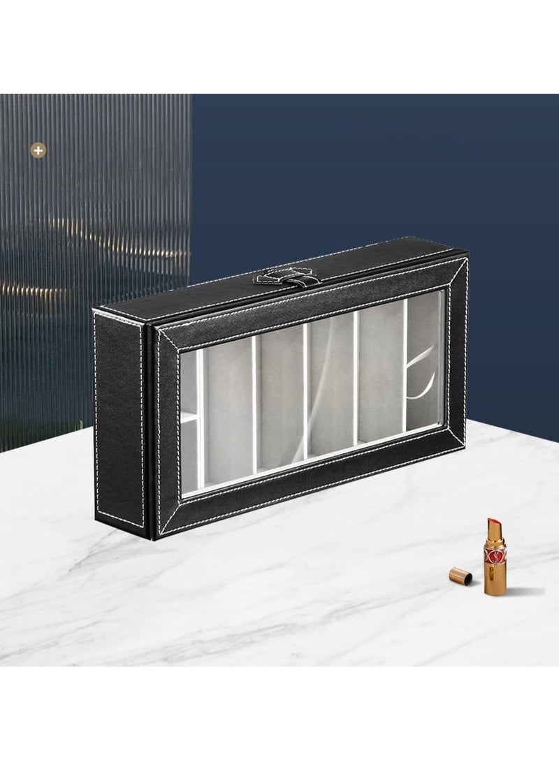 Captaintech 7 Slot Sunglasses Storage Case, PU Leather Sunglasses Organizer, Sunglasses Display Case for Display and Storage Sunglasses/Jewellery/Watches - Image 4