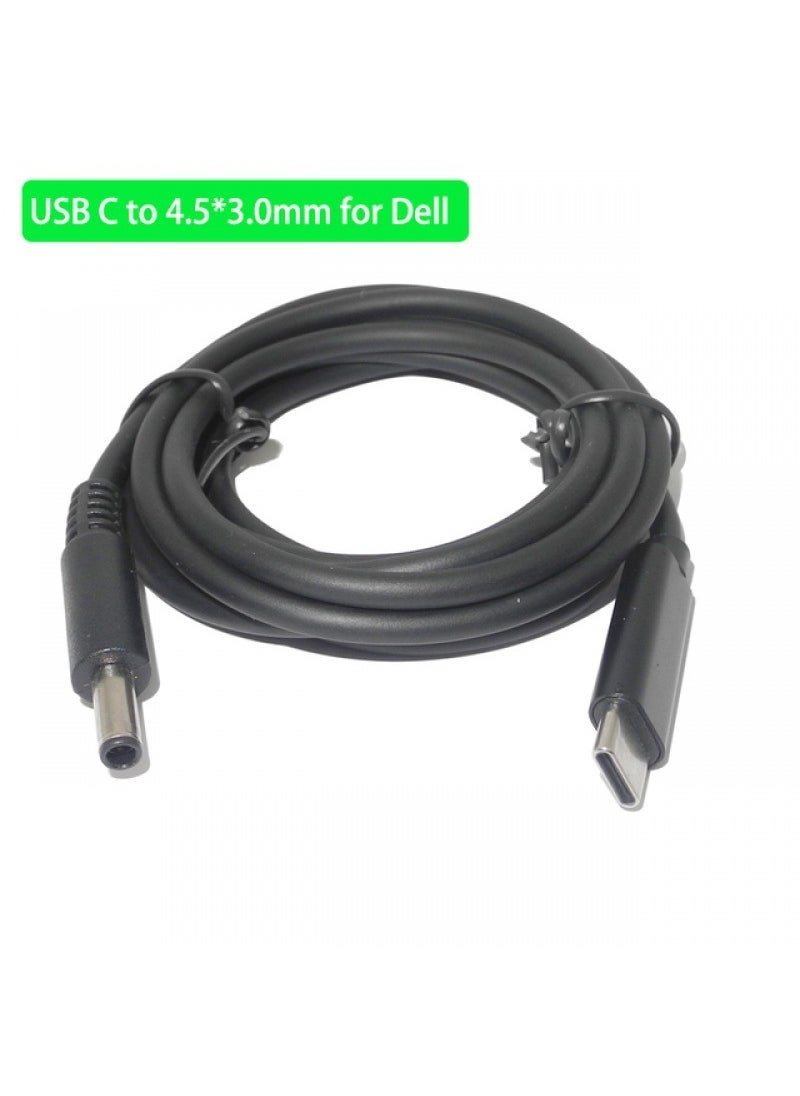 Arabest 1 x 5 pcs Type-C to DC Charger Cable for Notebooks 4.5-3.0mm(for Dell) 