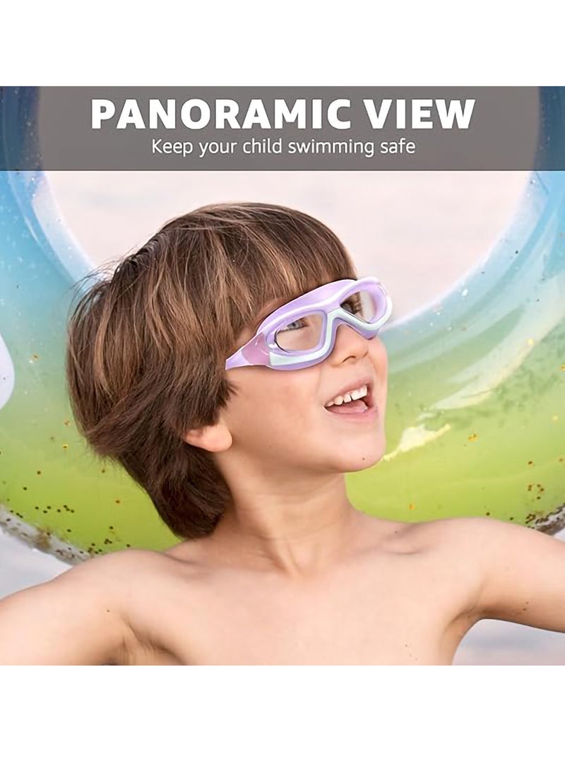 Relex Unisex kids Swim Goggles Anti-Fog Swimming Goggles for Age 6-12, No-Leak Pool Goggles for Boys Girls (Purple) - Image 5