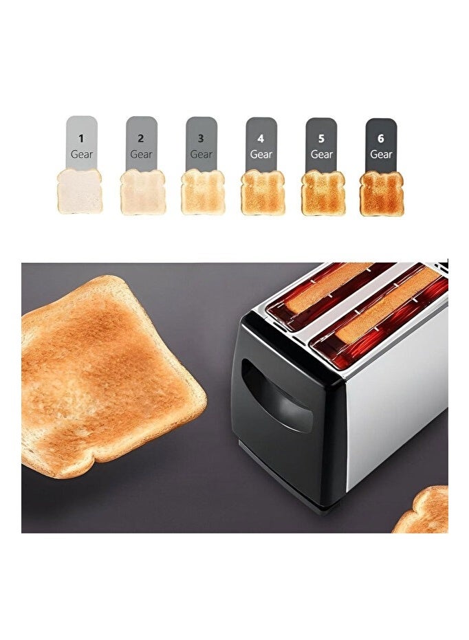 Denx DX4401 2-Slice Pop-Up Toaster ,6 Browning Control Settings , Stainless Steel Body, Automatic Ejection, 750W ,Reliable Home Kitchen Appliance - Image 5