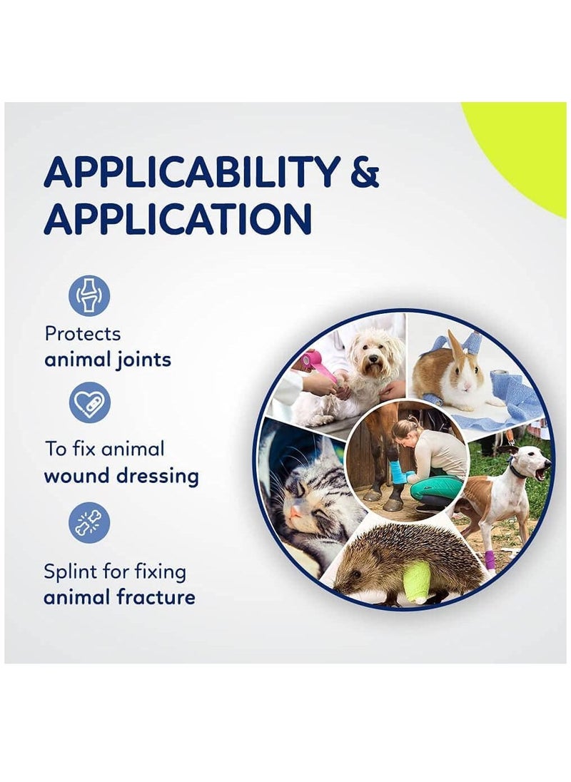 Y&D Self-Adherent Non Woven Bandage Wrap, Self Adhesive Pet Vet Wrap Bandage, Sports Cohesive Tape for Wrist, Ankle Sprains & Swelling, Wrist 2 Inch x 8 Rolls  - Image 3