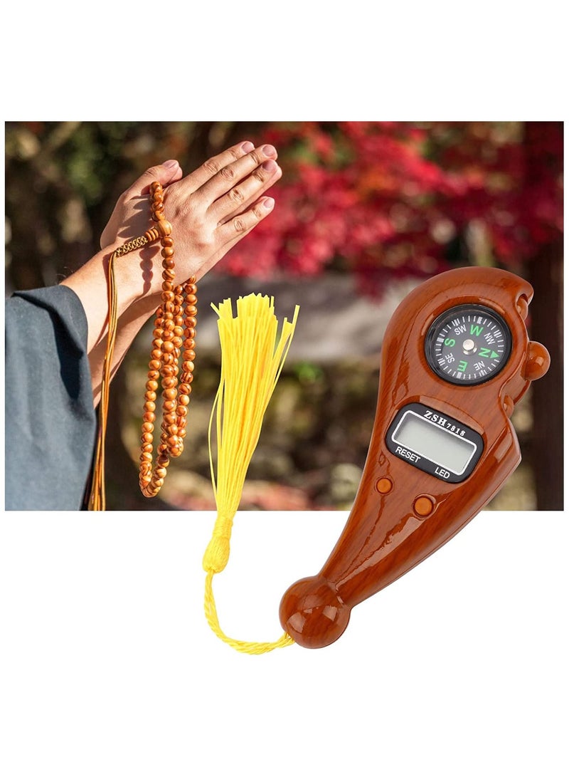 DubaiGallery Finger Counter-Islamic Tasbih Bead Digital Counter,Decompression Bead Digital CounterFinger Toy, Used for Meditation, Yoga, Relieve Tension Reset Easy Change Battery - Image 2