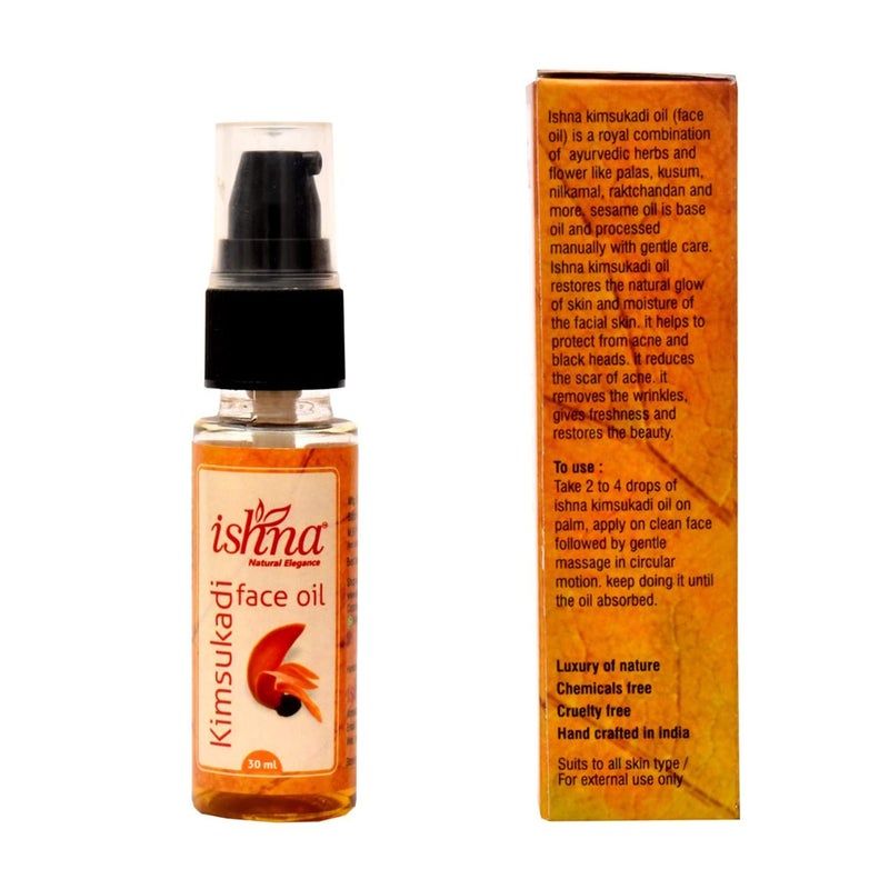 Ishna Kimsukadi Oil for Face Sutailble for All Types of Skin Ayurvedic Formulated Oil Face Oil for Night Use - Image 2