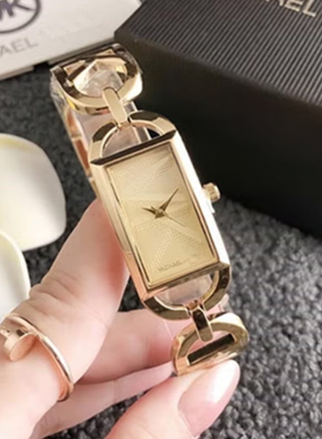 Michael Kors MICHAEL Michael Classic Women's Fashion Multi functional Alloy rectangle Quartz Watch Stainless Steel Strap - Image 2