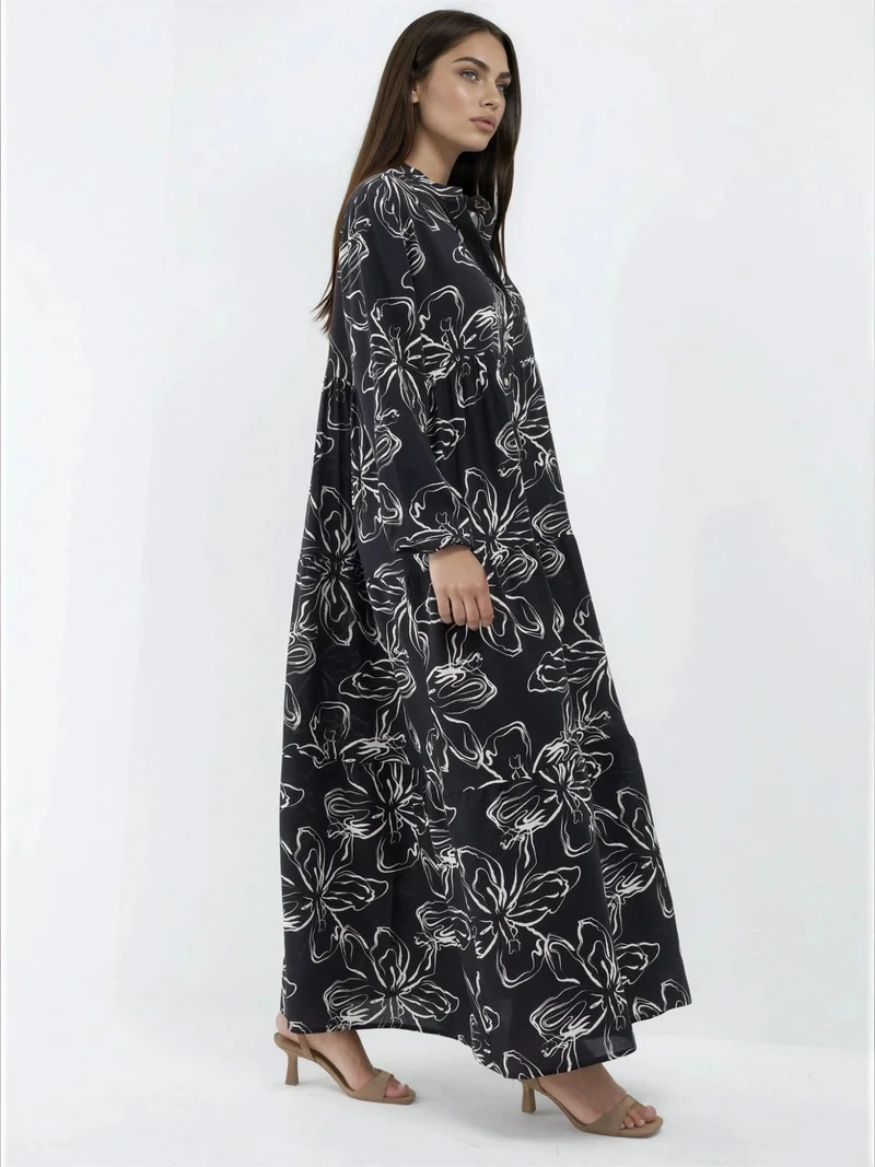 هيكاب Comfortable Patterned Maxi Dress