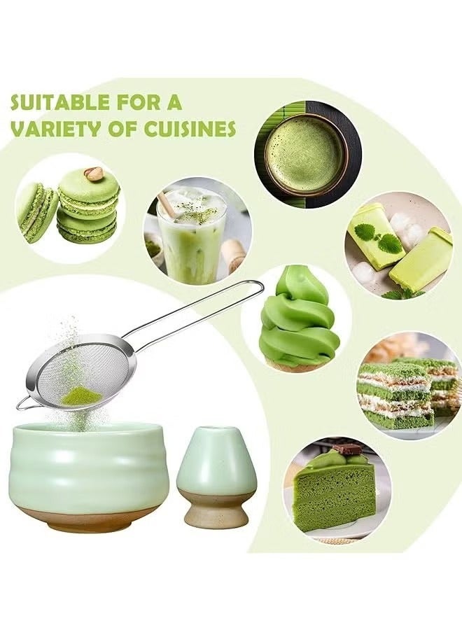 شاربدو طقم شاي ماتشا من 4 قطع، طقم خفاقة ماتشا يابانية، وعاء ماتشا سيراميكي، حامل خفاقة. يتكامل بشكل مثالي مع الملعقة التقليدية وأدوات الماتشا التقليدية لتحضير شاي ماتشا أخضر مثالي. - Image 2