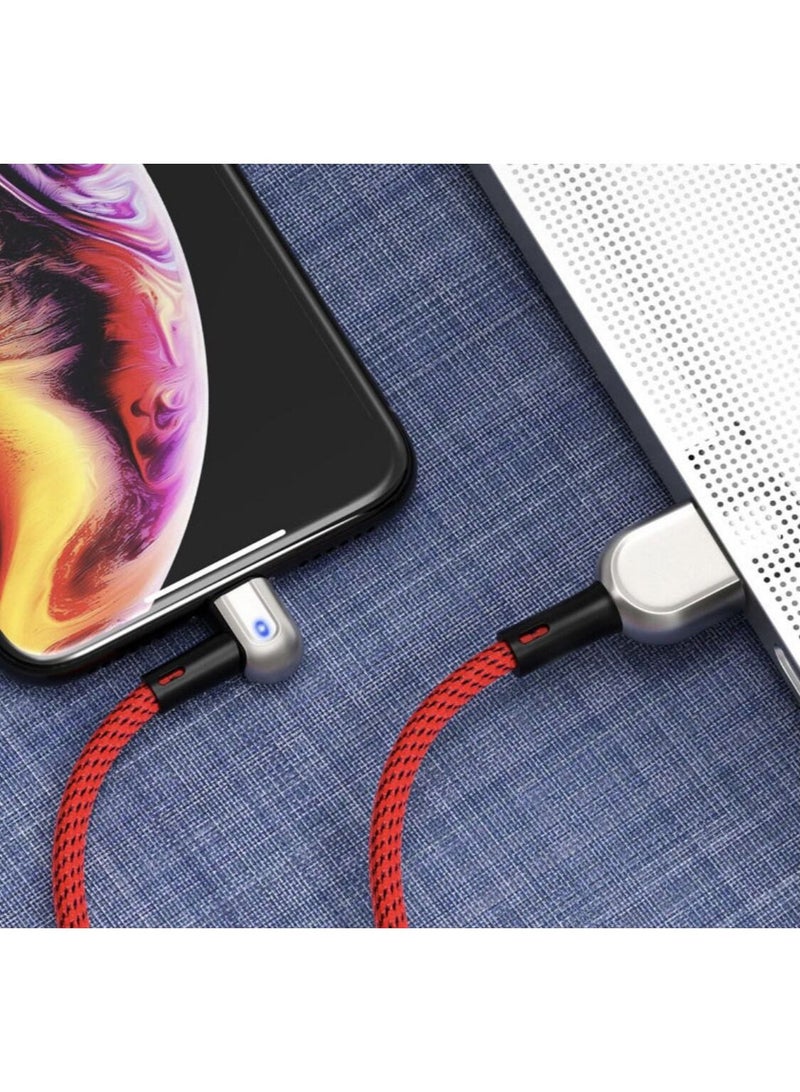 Strong, uncut, curved iPhone charging cable, 2 meters - Image 1