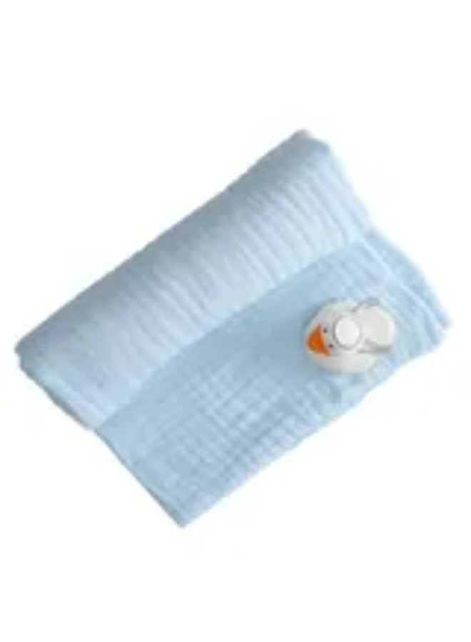 Anvi Baby - Organic 6 Layered Muslin Bath Towel - Blue - Image 1