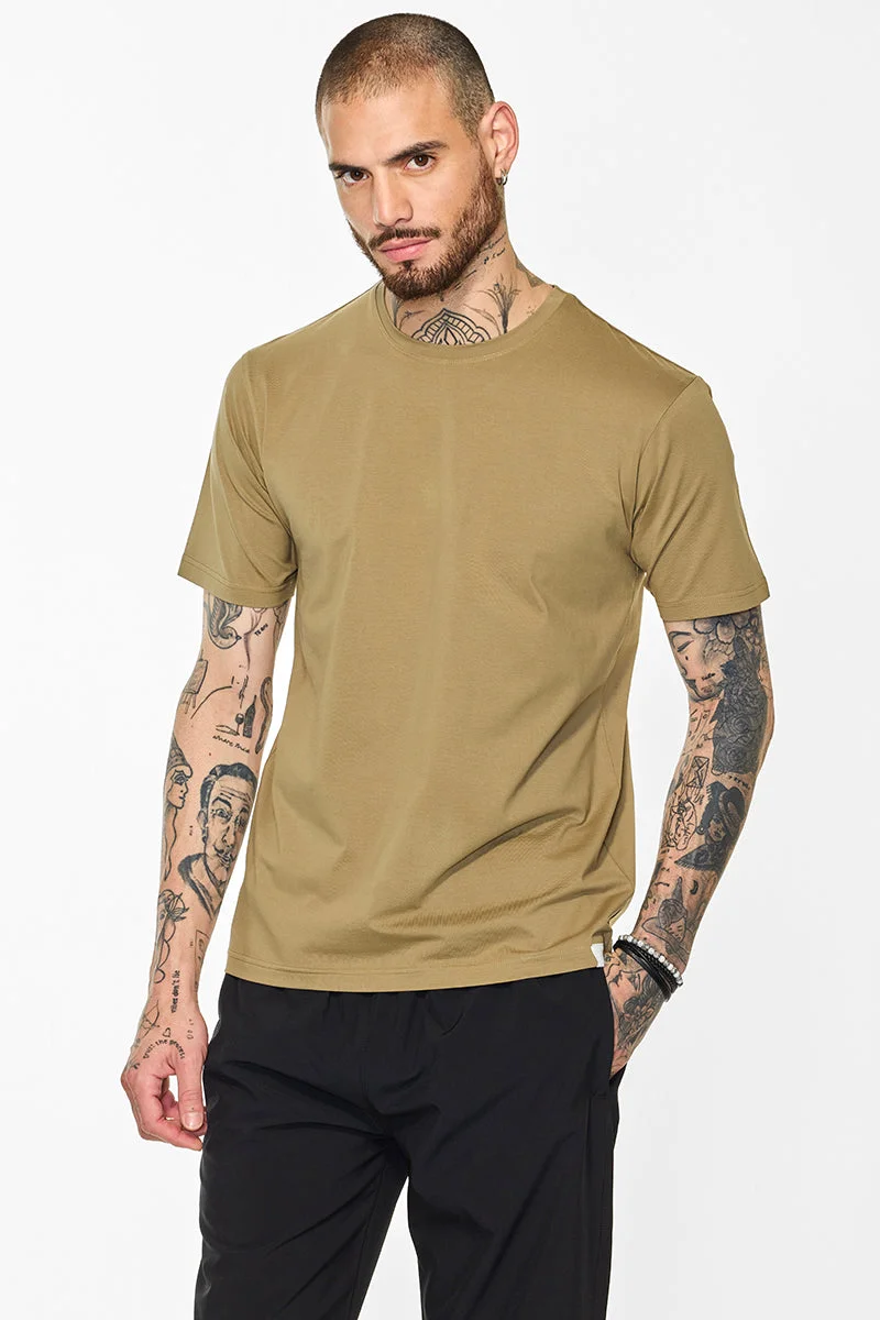 سنيتش Slim Fit Stretch Core Lab Khaki T-Shirt