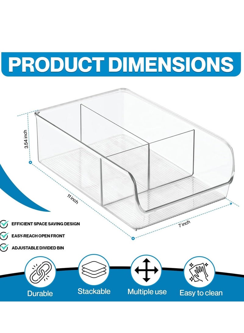 SYOSI صناديق تنظيم تخزين الطعام، مثالية لمنظمات المطبخ أو تنظيم الثلاجة البلاستيكية في الخزائن - Image 4