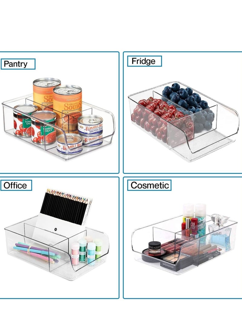 SYOSI صناديق تنظيم تخزين الطعام، مثالية لمنظمات المطبخ أو تنظيم الثلاجة البلاستيكية في الخزائن - Image 5