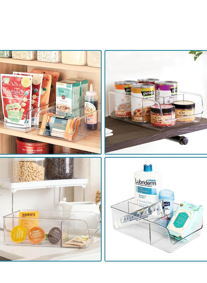 SYOSI صناديق تنظيم تخزين الطعام، مثالية لمنظمات المطبخ أو تنظيم الثلاجة البلاستيكية في الخزائن - Image 2