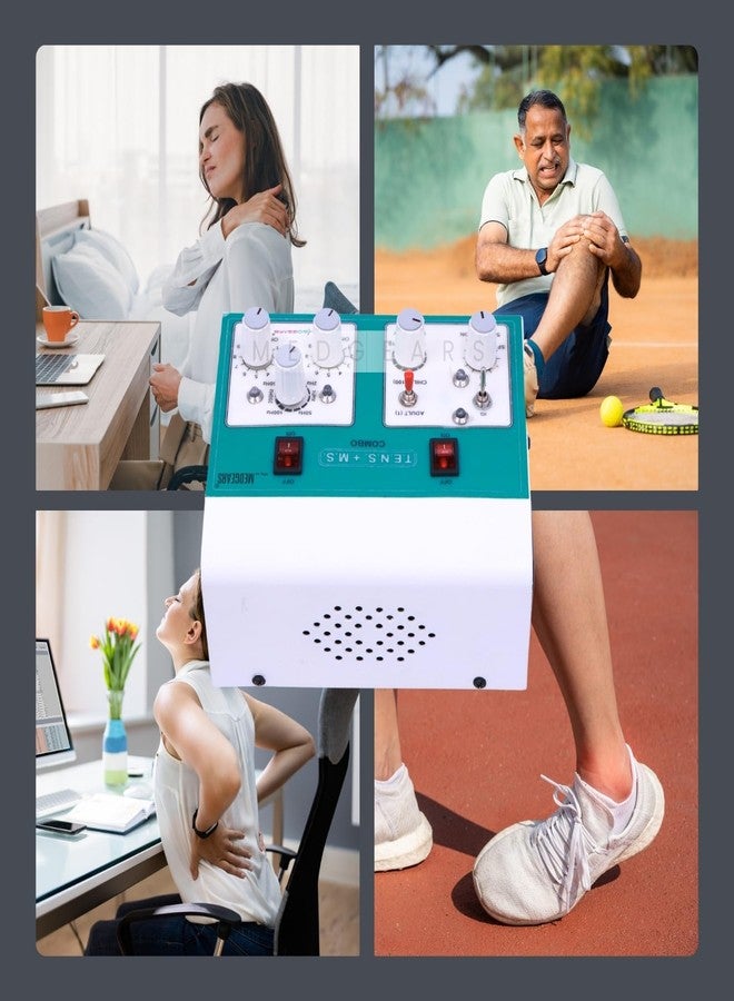 Physiogears Electro Therapy Combination Therapy Combi Tens Ms Mini Deluxe with 1 Year Warranty - Image 5