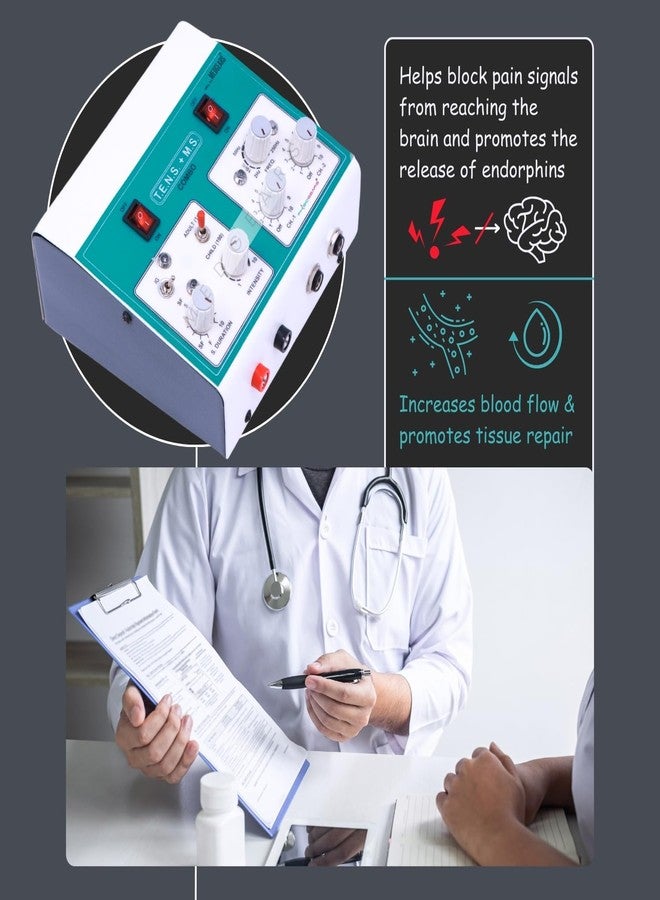 Physiogears Electro Therapy Combination Therapy Combi Tens Ms Mini Deluxe with 1 Year Warranty - Image 4