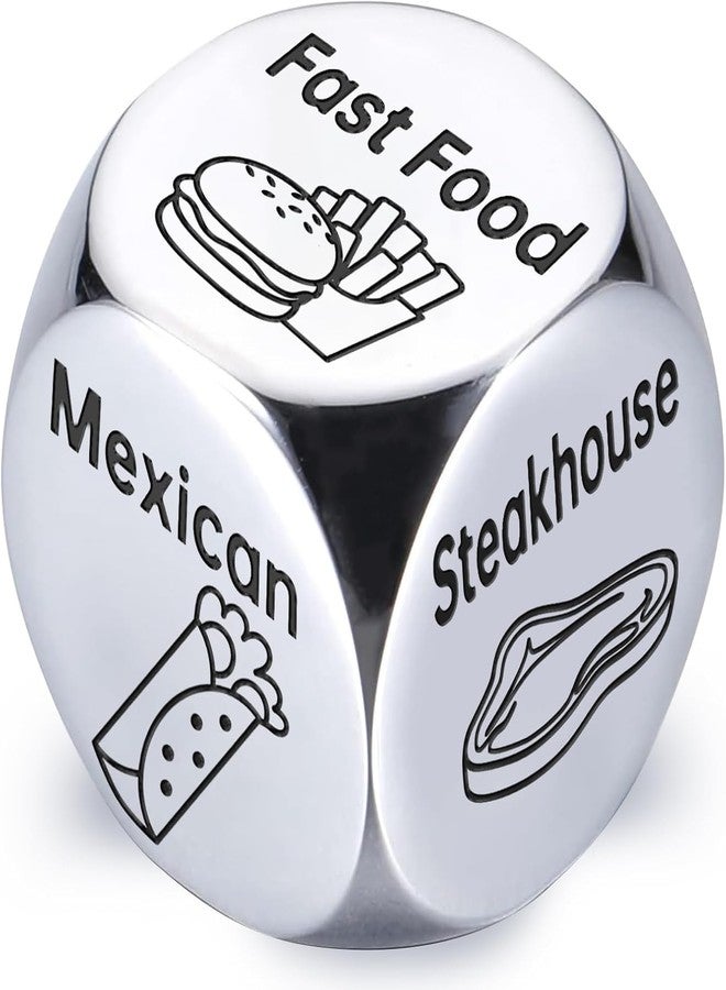 Lalamingo Easter Basket Stuffers Gifts for Mens Adults, Date Night Food Dice, Anniversary Birthday Wedding Couples Gifts for Him Her Men Women Boyfriend Girlfriend (Steel) - Image 2