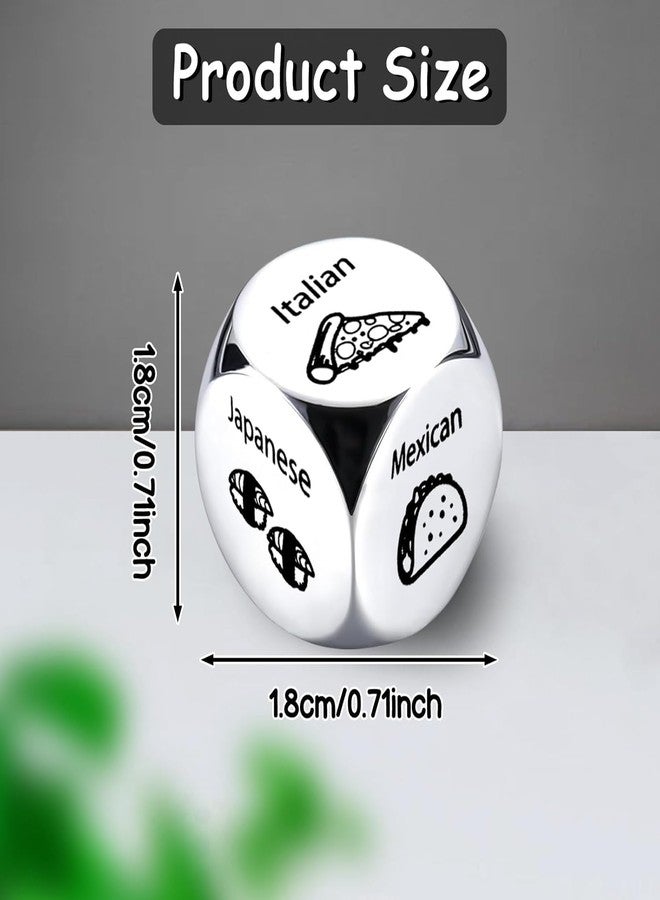 Lalamingo Easter Basket Stuffers Gifts for Mens Adults, Date Night Food Dice, Anniversary Birthday Wedding Couples Gifts for Him Her Men Women Boyfriend Girlfriend (Steel) - Image 3