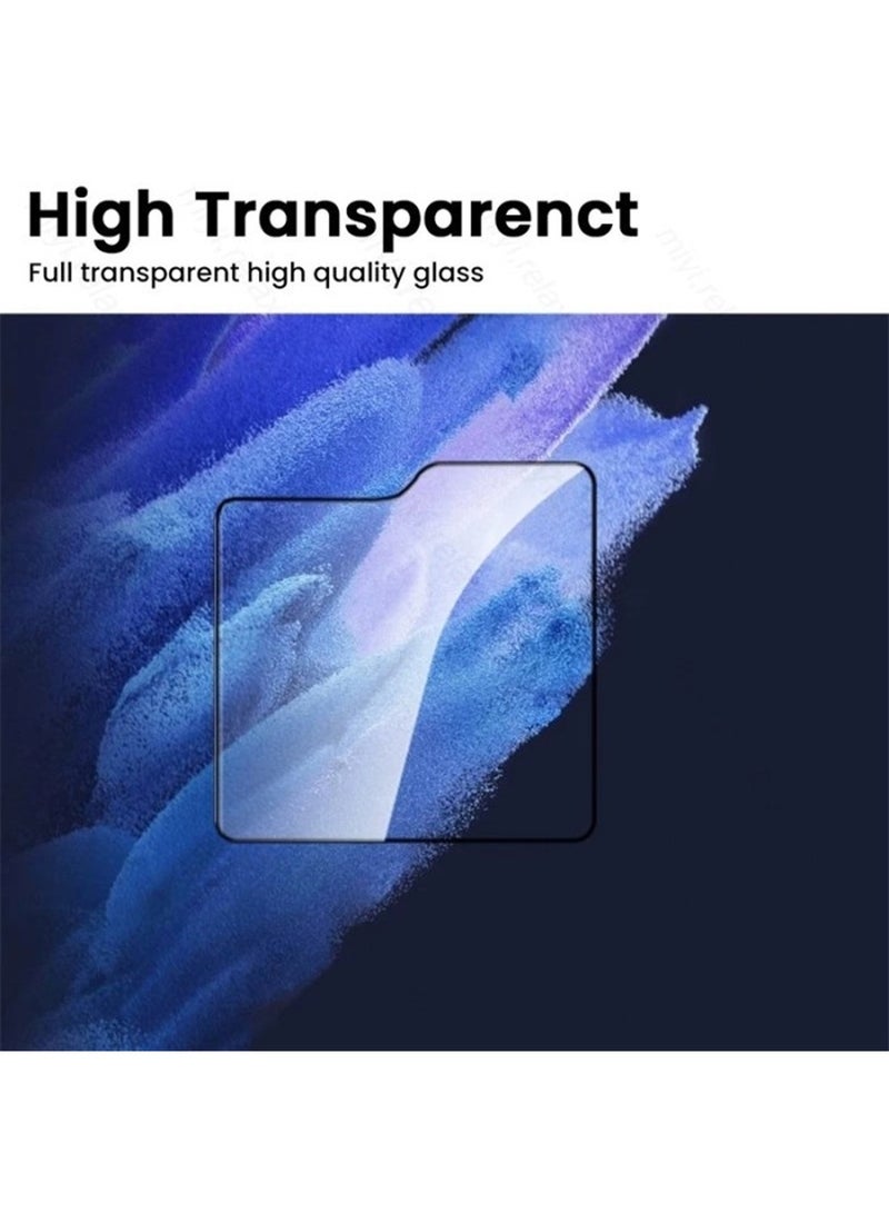 Wtech Samsung Galaxy Z Flip6 5G 2024 Premium E2E Full Glue Full Cover Tempered Glass Screen Protector (MSGECN) -  Clear/Black - Image 5