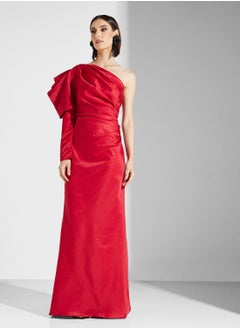 Namshi x One Shoulder Dress With Puff Sleeve  - Image 5