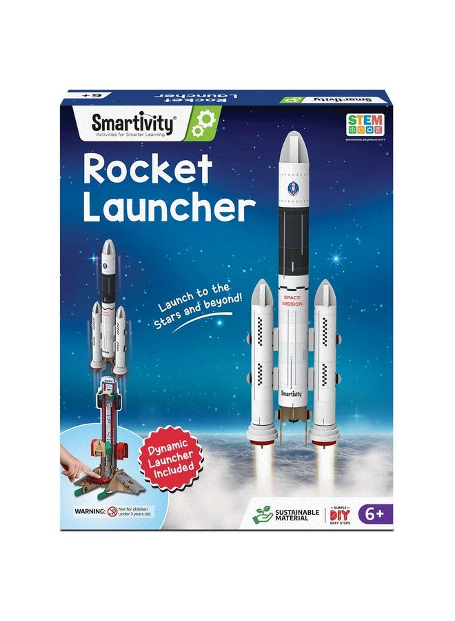 سمارتيفيتي مجموعة قاذفة صواريخ سمارتيفيتي للأطفال من سن ٦، ٧، ٨، ٩، ١٠، ١١، ١٢ عامًا | اصنع صاروخك وقاذفتك بنفسك | هدايا عيد ميلاد للأولاد والبنات | لعبة علوم STEM اصنعها بنفسك للأطفال من سن ٦ إلى ١٢ عامًا - Image 1