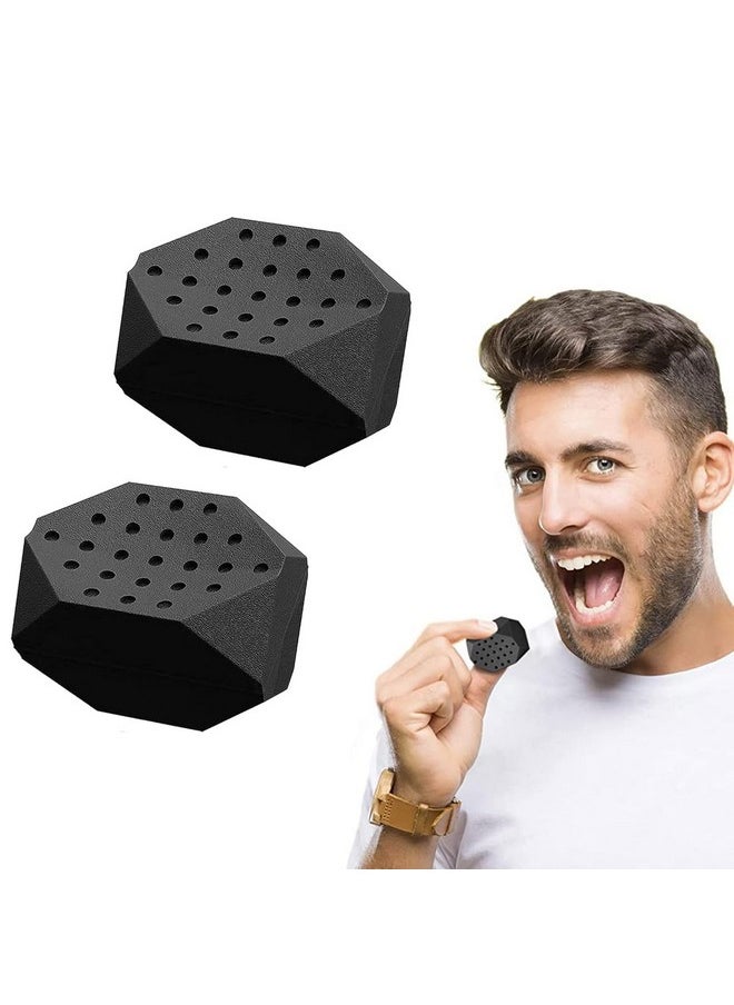 maycreate ® 2Pcs Jawline Exerciser For Men Women 45Lbs Silicone Jaw Exerciser Trainer Face Jawline Shaper For Jawline Exercise, For Beginner, Intermediate & Advance, Define Jawline - Black  - Image 1
