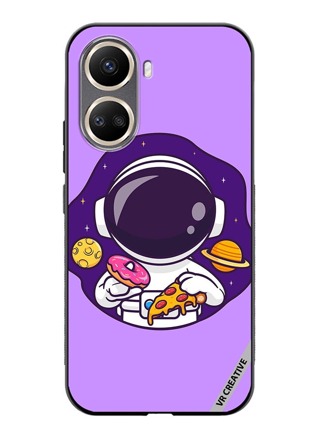 VR CREATIVE Protective Case Cover For Huawei Nova 10 SE Cute Astronaut Eating Donut And Pizza Design Multicolour - Image 1