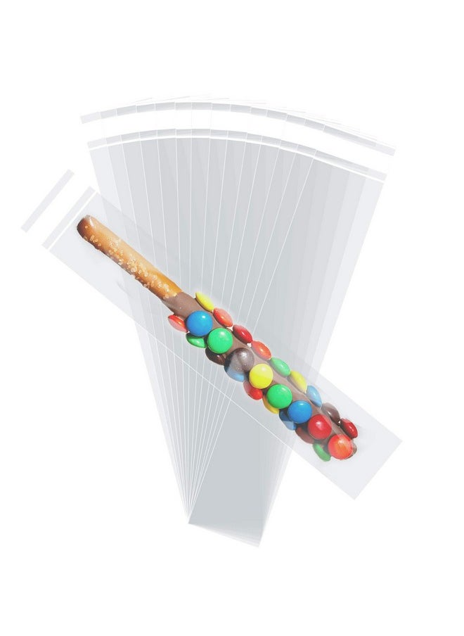 Morepack - Self Sealing Cellophane Bags2X10 Inches Clear Pretzel Rod Bags 200 Pcs Resealable Cellophane Bags Self Adhesive - Image 1