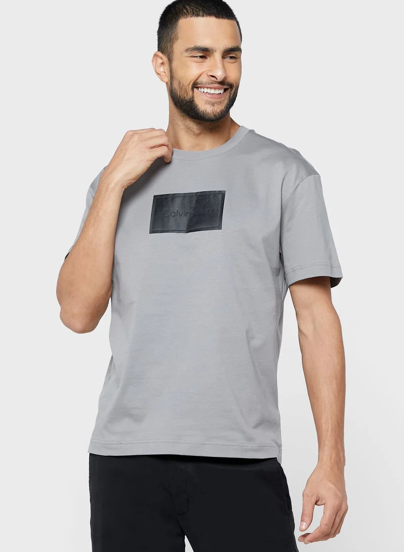 CALVIN KLEIN Logo Printed Crew Neck T-Shirt