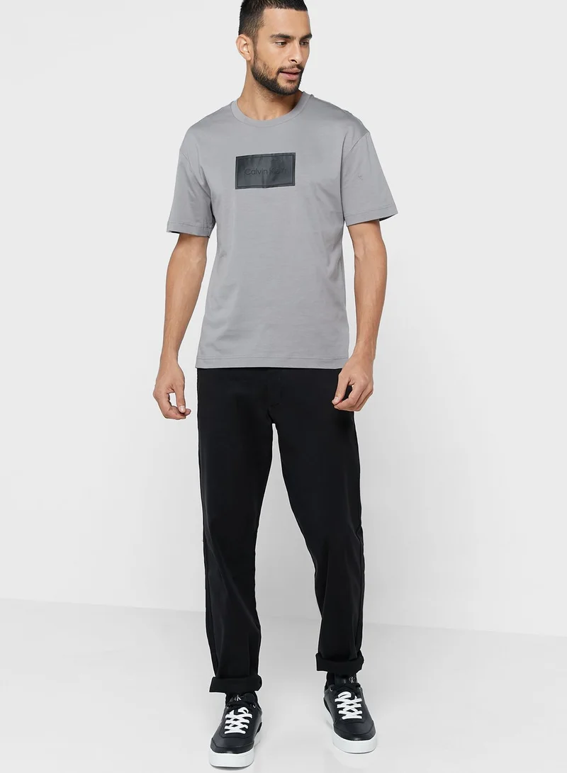 CALVIN KLEIN Logo Printed Crew Neck T-Shirt