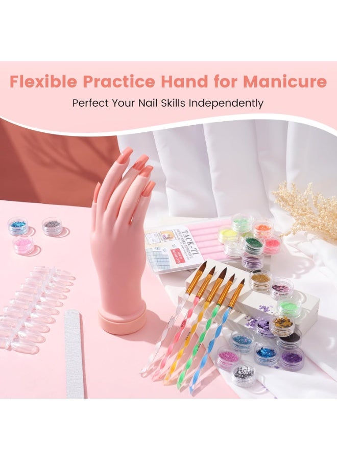 Bukela Acrylic Nail Kit with Everything You Need: Beginner's Practice Set with Acrylic Powder and Liquid, UV Lamp, and Nail File. Includes a Gift Bag for Home or Professional Use (Bag - Image 4