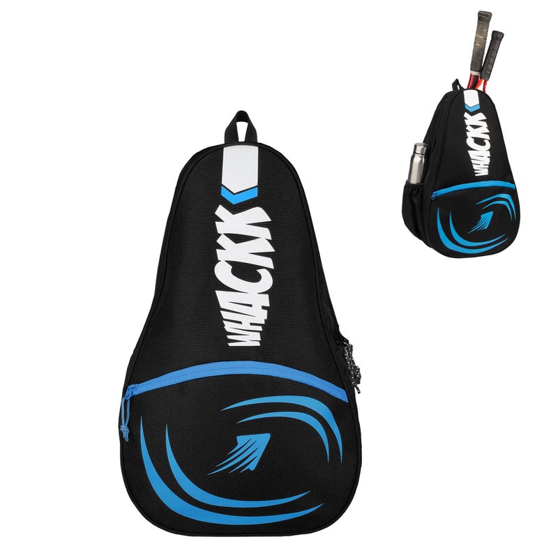 WHACKK Ace 28L Navy Black Badminton Tennis Pickleball Bag|Unisex|Lightweight|Shuttle Bag|Shoe Pocket|Backpack Style|Spacious Storage Compartment for Clothes|Rackets Tennis-6 Badminton-8 - Image 5