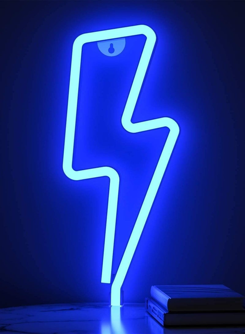 مييلان مصباح ديكور بإضاءة ليد برقبة نيون ، أزرق - Image 1
