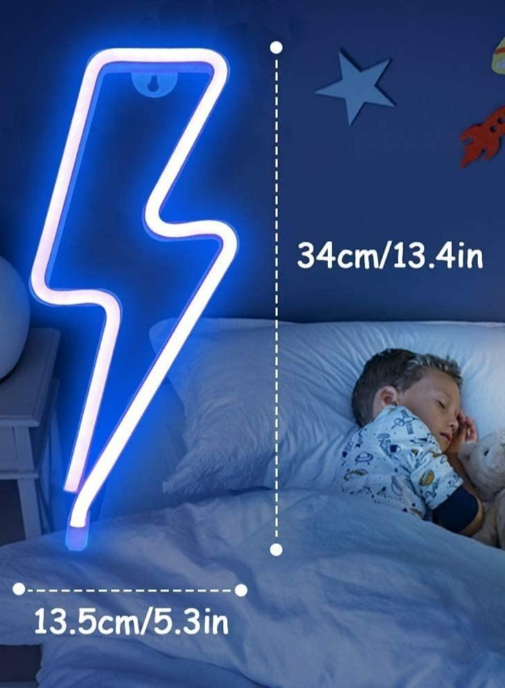 مييلان مصباح ديكور بإضاءة ليد برقبة نيون ، أزرق - Image 5