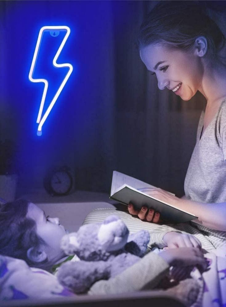 مييلان مصباح ديكور بإضاءة ليد برقبة نيون ، أزرق - Image 2