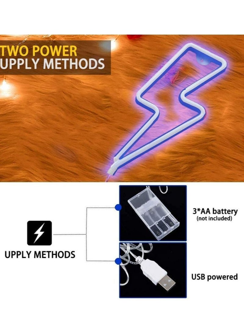 مييلان مصباح ديكور بإضاءة ليد برقبة نيون ، أزرق - Image 3