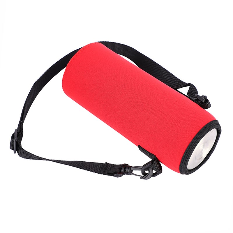 Insulated Bottle Cover: Red Neoprene Material, 1 Hour Heat Insulation, Anti-Scald - With Carry Strap, Durable Water Bottle Pouch for Outdoor Travel, Gym, Camping - Image 5