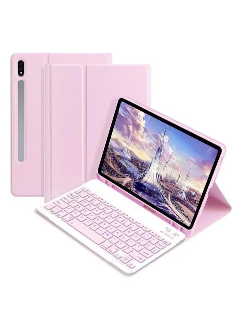 General Arabic and English Keyboard Case for Samsung Galaxy Tab S9 Plus 12.4inch 2023 Bluetooth Keyboard with Magnetic Detachable Keyboard Case Pen Holder 