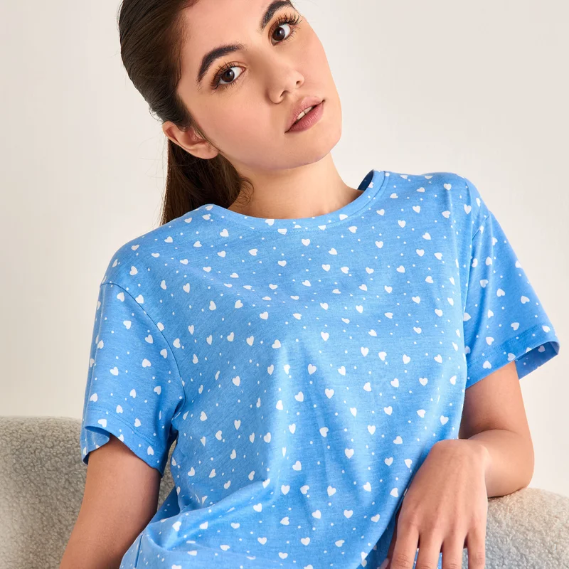 Splash FAV All-Over Printed Night Dress