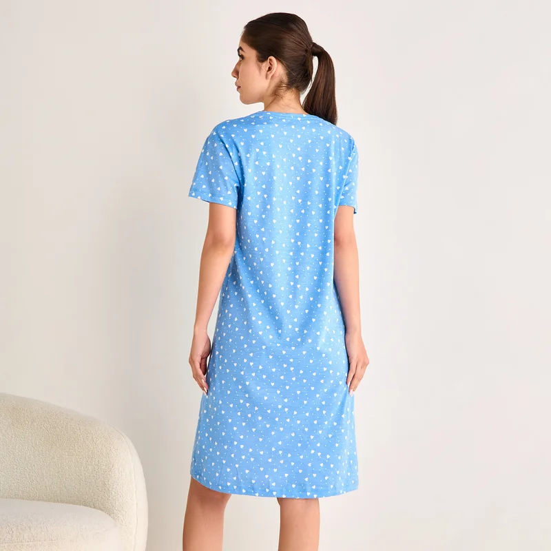 Splash FAV All-Over Printed Night Dress