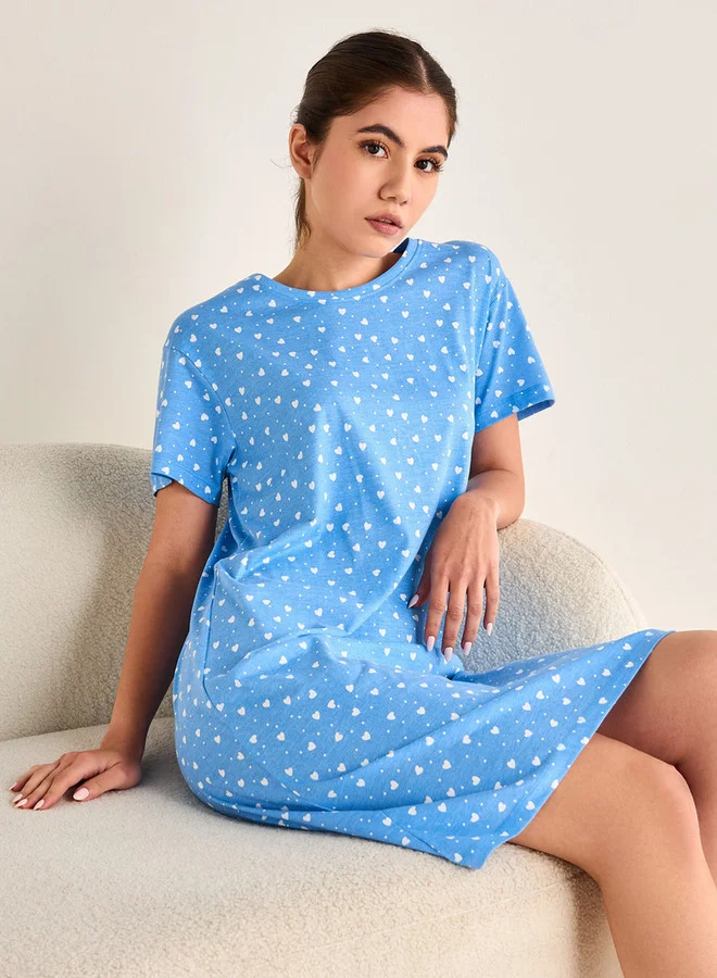 Splash FAV All-Over Printed Night Dress