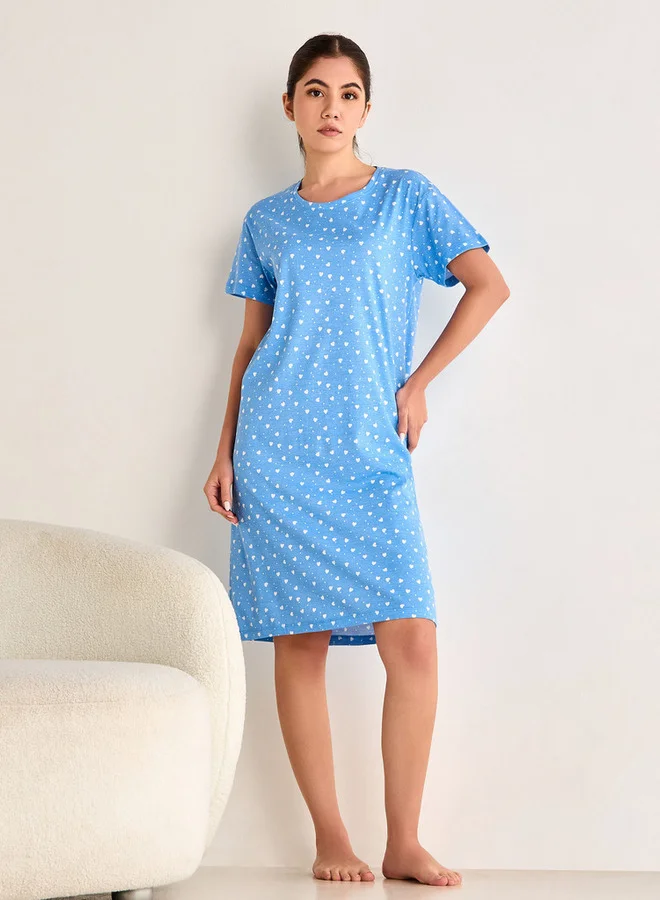 Splash FAV All-Over Printed Night Dress