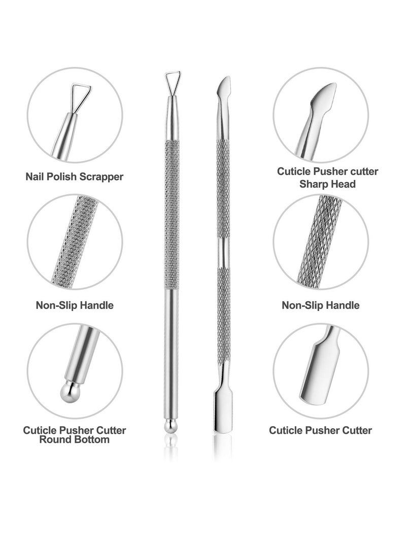 YINYIN Cuticle Trimmer with Pusher -YINYIN Cuticle Remover Nippers Professional Stainless Steel and Cutter Clippers,Pedicure Manicure Tools for Fingernails Toenails  - Image 3