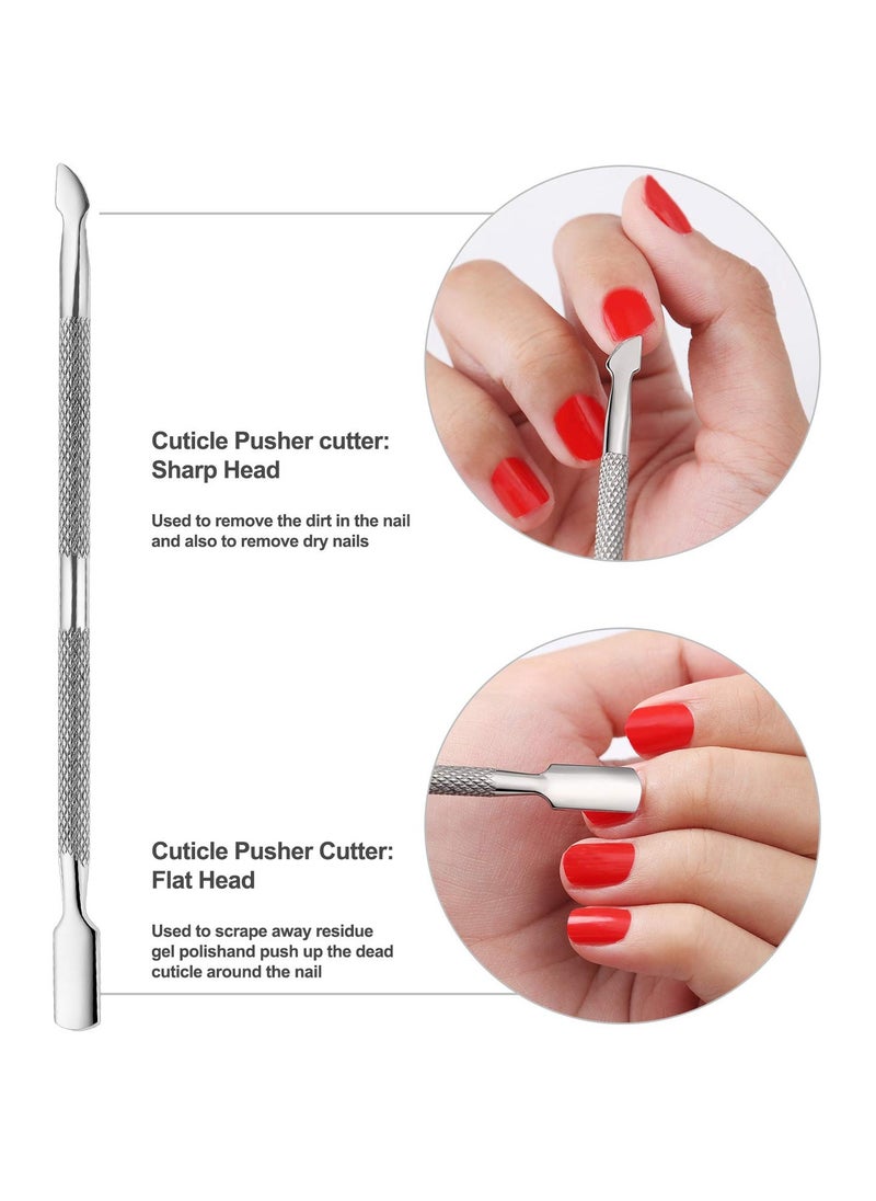 YINYIN Cuticle Trimmer with Pusher -YINYIN Cuticle Remover Nippers Professional Stainless Steel and Cutter Clippers,Pedicure Manicure Tools for Fingernails Toenails  - Image 5