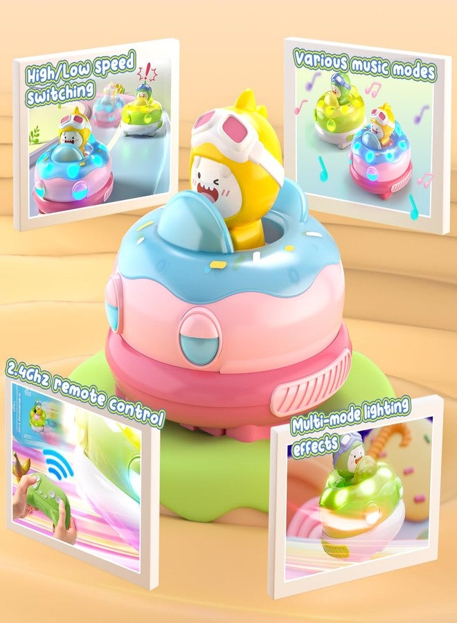 DEERC 2 Pack Remote Control Ejecting Bumper Car,RC Car Toys with LED Lights&Music, RC Battle Stunt Race Cars, Christmas Birthday Gifts Toys for Ages 6+ Year Old Girls Boys - Image 5