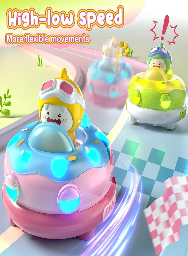 DEERC 2 Pack Remote Control Ejecting Bumper Car,RC Car Toys with LED Lights&Music, RC Battle Stunt Race Cars, Christmas Birthday Gifts Toys for Ages 6+ Year Old Girls Boys - Image 3