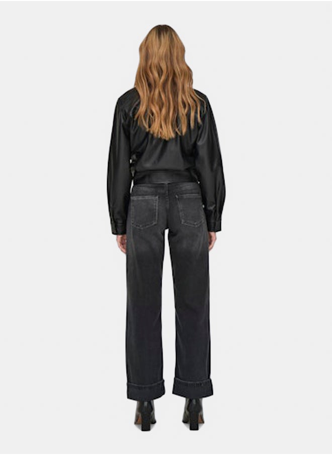 ONLY Onlella Mw Wide Fold Up Tai523 Dnm  - Image 3