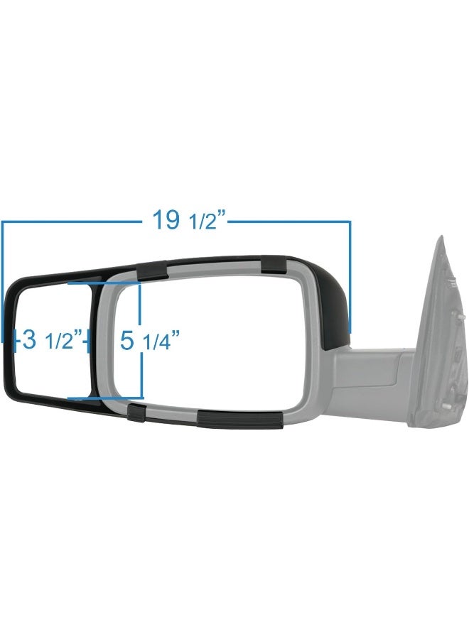 Fit System K-Source 80710 Snap-On Towing Mirrors for Dodge Ram 1500 (09+), 2500/3500 (10+) - Image 4